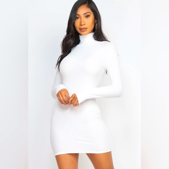 High Neck white mini dress - Picture 1 of 2